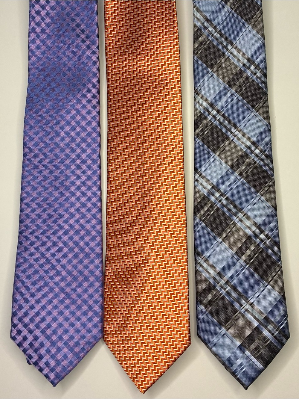 3 MICHAEL KORS SILK DESIGNER MENS NECKTIES Plaid, Geometric